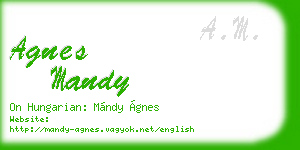 agnes mandy business card