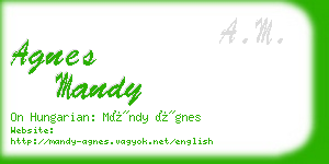 agnes mandy business card